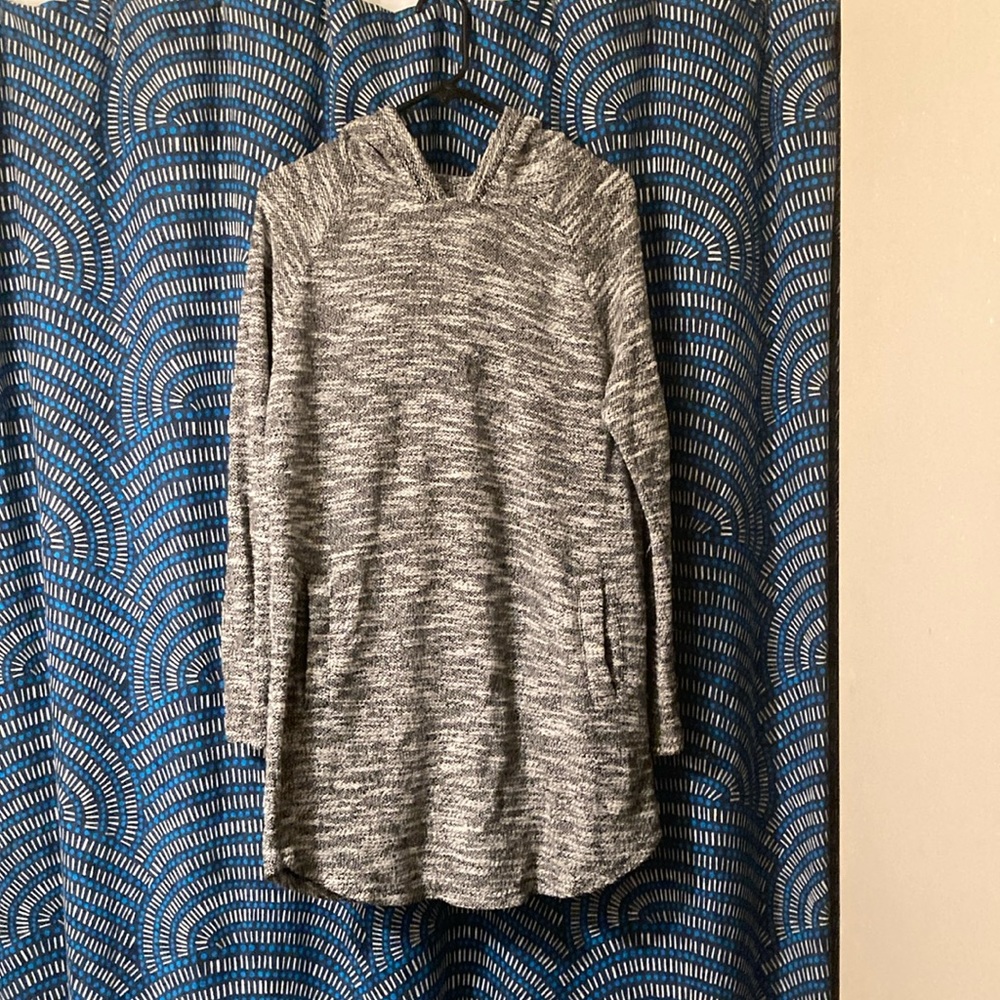 H&M long length hooded Shirt Size S